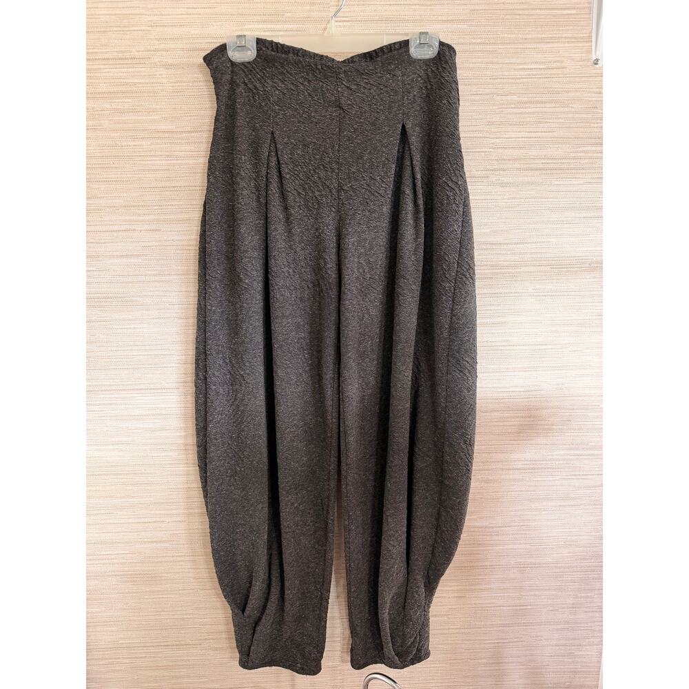 Bella Blue Women's textured pleated wide leg pant size M